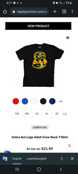 Black Medium *M* Cobra Kai Shirt Medium men's - Picture 5 of 5